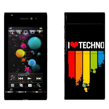  «I love techno»   Sony Ericsson U1 Satio