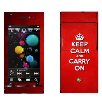   «Keep calm and carry on - »   Sony Ericsson U1 Satio