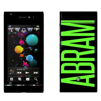   «Abram»   Sony Ericsson U1 Satio