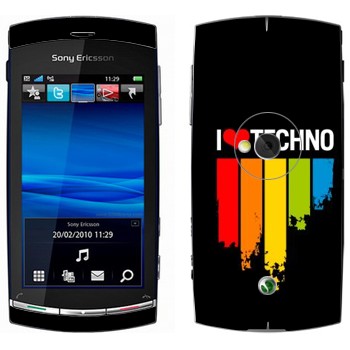   «I love techno»   Sony Ericsson U5 Vivaz
