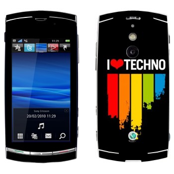   «I love techno»   Sony Ericsson U8 Vivaz Pro