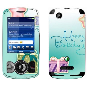   «Happy birthday»   Sony Ericsson W100 Spiro