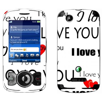   «I Love You -   »   Sony Ericsson W100 Spiro