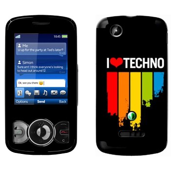   «I love techno»   Sony Ericsson W100 Spiro