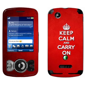   «Keep calm and carry on - »   Sony Ericsson W100 Spiro