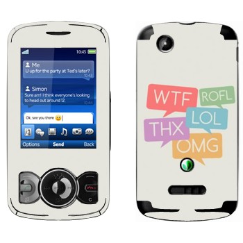   «WTF, ROFL, THX, LOL, OMG»   Sony Ericsson W100 Spiro