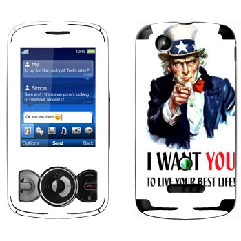   « : I want you!»   Sony Ericsson W100 Spiro