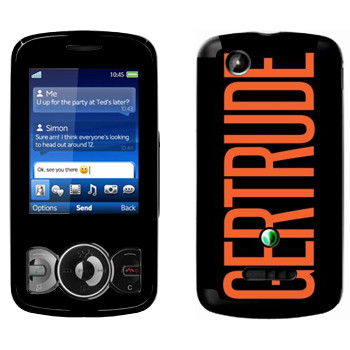   «Gertrude»   Sony Ericsson W100 Spiro