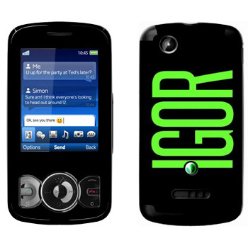   «Igor»   Sony Ericsson W100 Spiro
