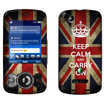   «Keep calm and carry on»   Sony Ericsson W100 Spiro