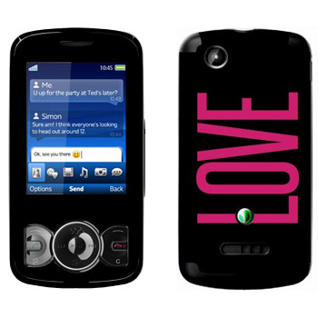   «Love»   Sony Ericsson W100 Spiro