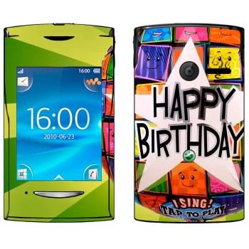   «  Happy birthday»   Sony Ericsson W150 Yendo