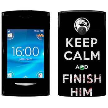   «Keep calm and Finish him Mortal Kombat»   Sony Ericsson W150 Yendo
