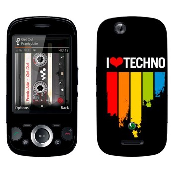   «I love techno»   Sony Ericsson W20i Zylo