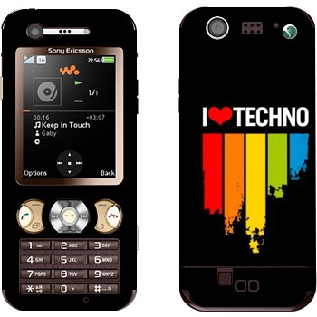   «I love techno»   Sony Ericsson W890