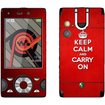   «Keep calm and carry on - »   Sony Ericsson W995
