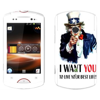   « : I want you!»   Sony Ericsson WT19i Live With Walkman