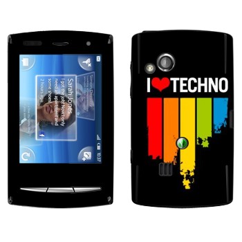  «I love techno»   Sony Ericsson X10 Xperia Mini Pro