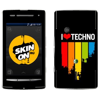   «I love techno»   Sony Ericsson X8 Xperia