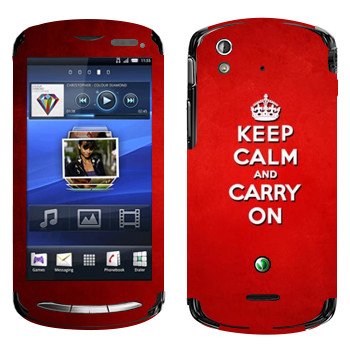   «Keep calm and carry on - »   Sony Ericsson Xperia Pro