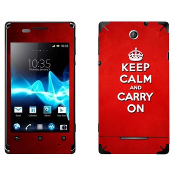   «Keep calm and carry on - »   Sony Xperia E/Xperia E Dual