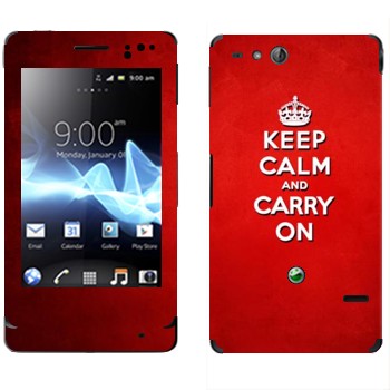   «Keep calm and carry on - »   Sony Xperia Go