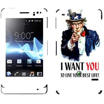   « : I want you!»   Sony Xperia Go