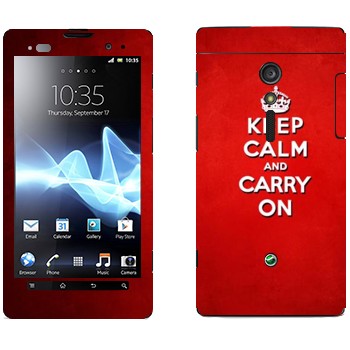   «Keep calm and carry on - »   Sony Xperia Ion