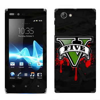   «GTA 5 - logo blood»   Sony Xperia J