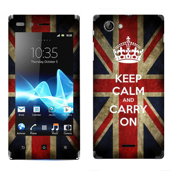   «Keep calm and carry on»   Sony Xperia J