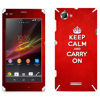   «Keep calm and carry on - »   Sony Xperia L
