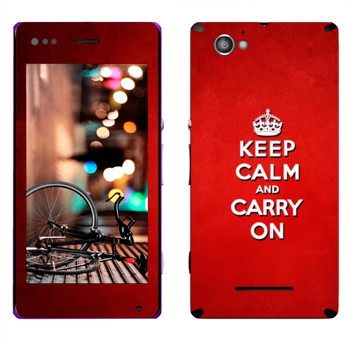  «Keep calm and carry on - »   Sony Xperia M