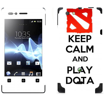  «Keep calm and Play DOTA»   Sony Xperia Miro