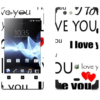   «I Love You -   »   Sony Xperia Miro