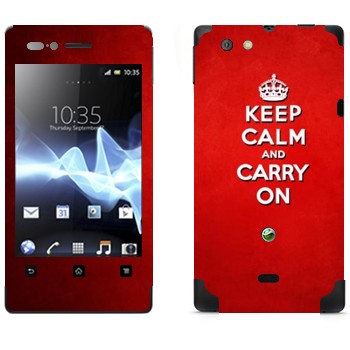   «Keep calm and carry on - »   Sony Xperia Miro