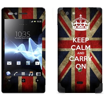   «Keep calm and carry on»   Sony Xperia Miro