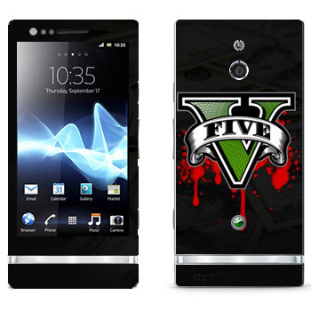   «GTA 5 - logo blood»   Sony Xperia P