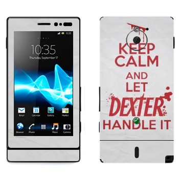   «Keep Calm and let Dexter handle it»   Sony Xperia Sola