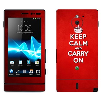  «Keep calm and carry on - »   Sony Xperia Sola