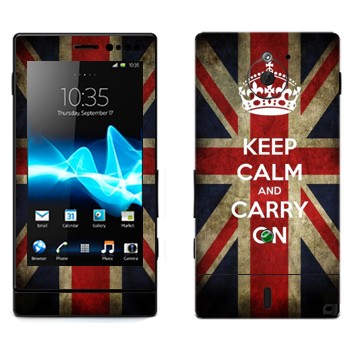   «Keep calm and carry on»   Sony Xperia Sola