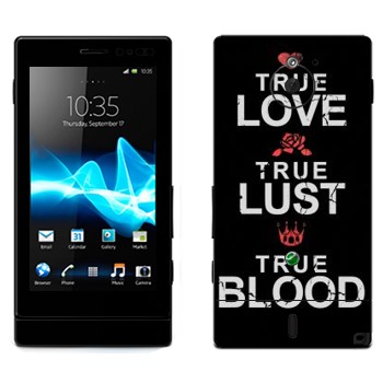   «True Love - True Lust - True Blood»   Sony Xperia Sola