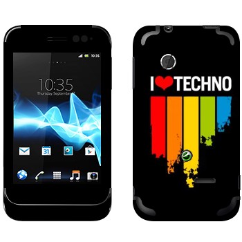   «I love techno»   Sony Xperia Tipo