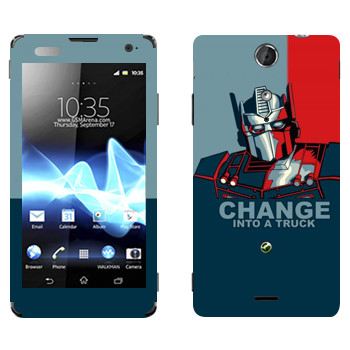  « : Change into a truck»   Sony Xperia TX