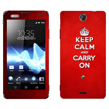   «Keep calm and carry on - »   Sony Xperia TX