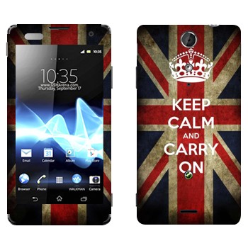   «Keep calm and carry on»   Sony Xperia TX