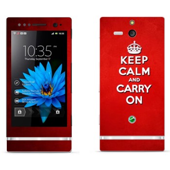   «Keep calm and carry on - »   Sony Xperia U