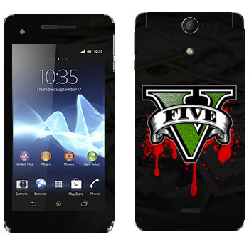   «GTA 5 - logo blood»   Sony Xperia V