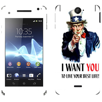   « : I want you!»   Sony Xperia V