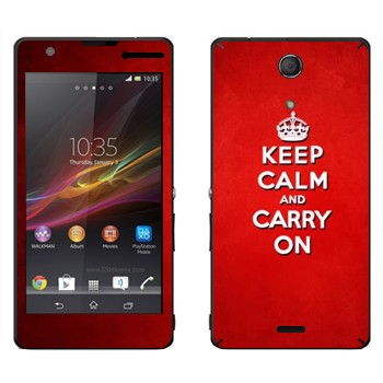   «Keep calm and carry on - »   Sony Xperia ZR